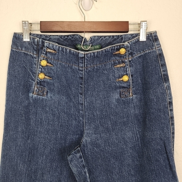 Lauren Jeans Wide Leg Blue Jeans Size 6 - Picture 6 of 9